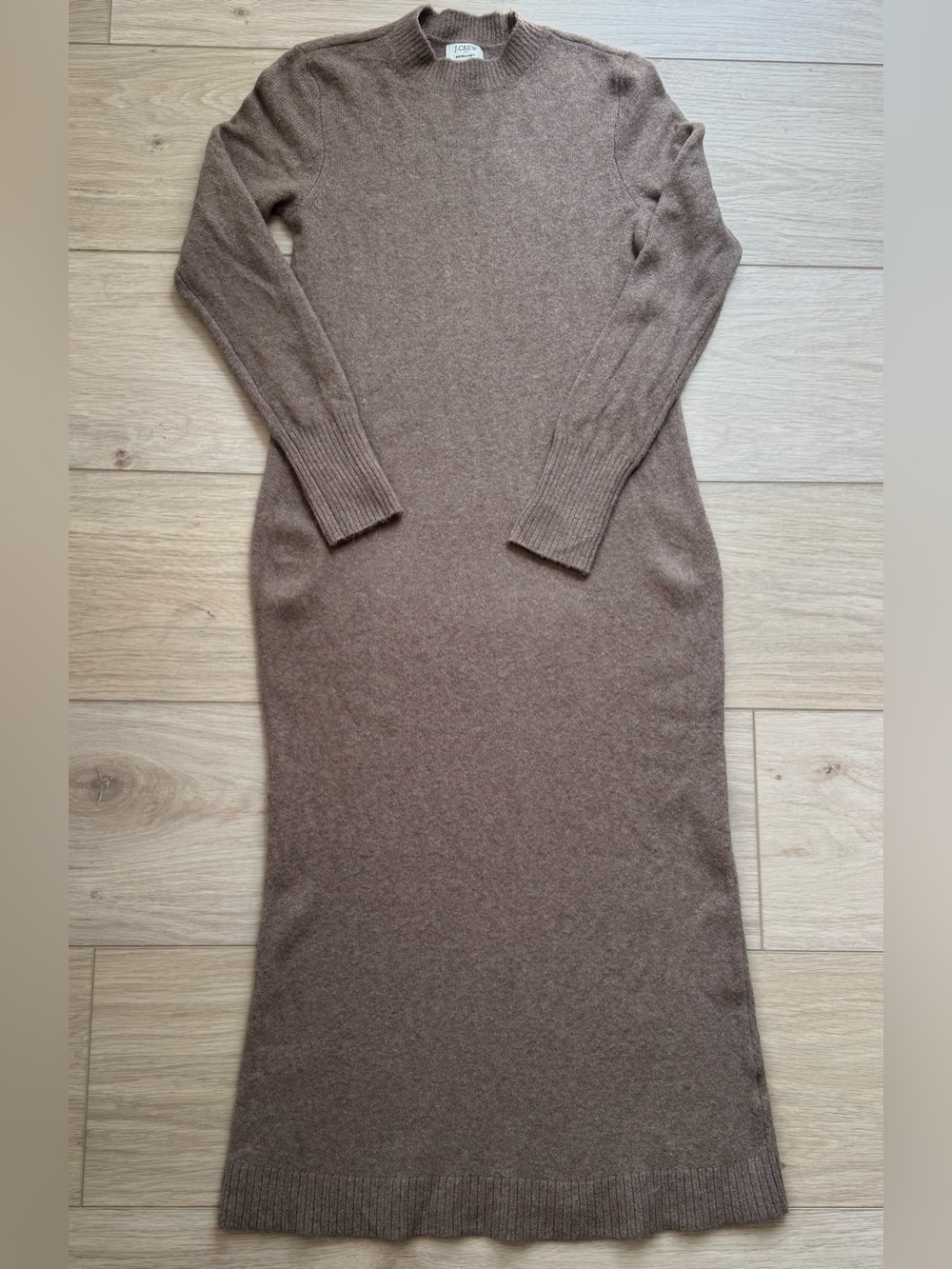 J. Crew brown Extra Soft long sleeve mock neck sweater dress petite Small